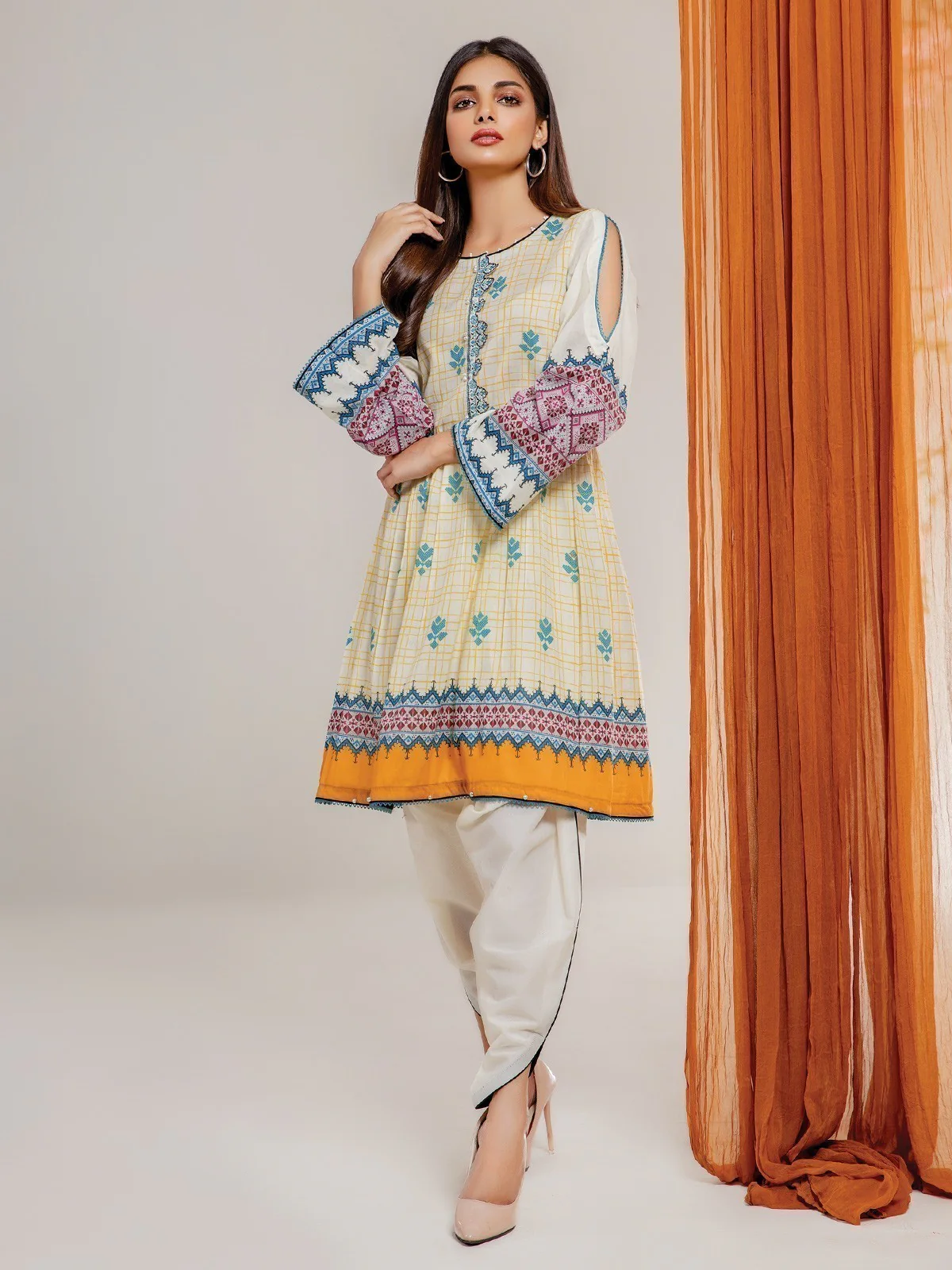 Printed Lawn Shirt - EWU21A1-20565