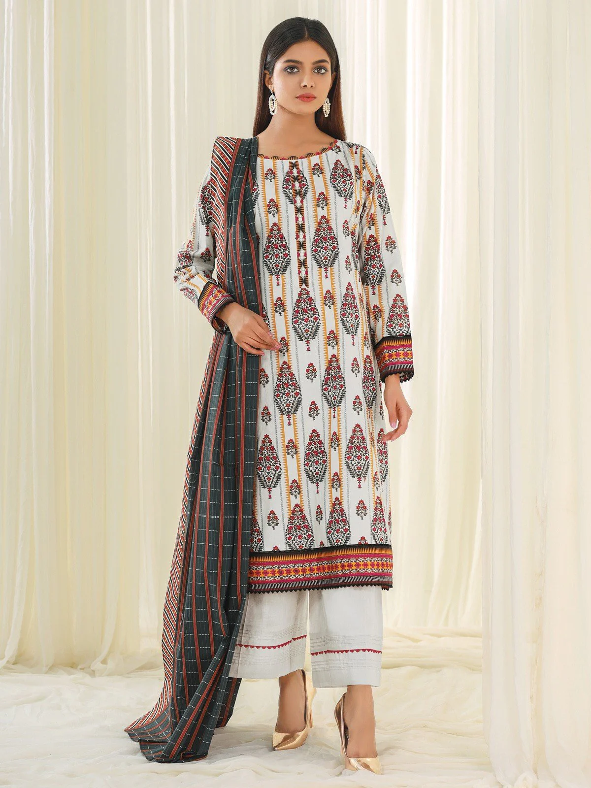 Printed Lawn Suit - EWU21A1-20570