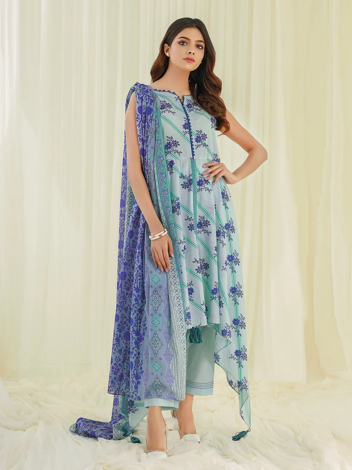 Printed Lawn Suit - EWU21A1-20578