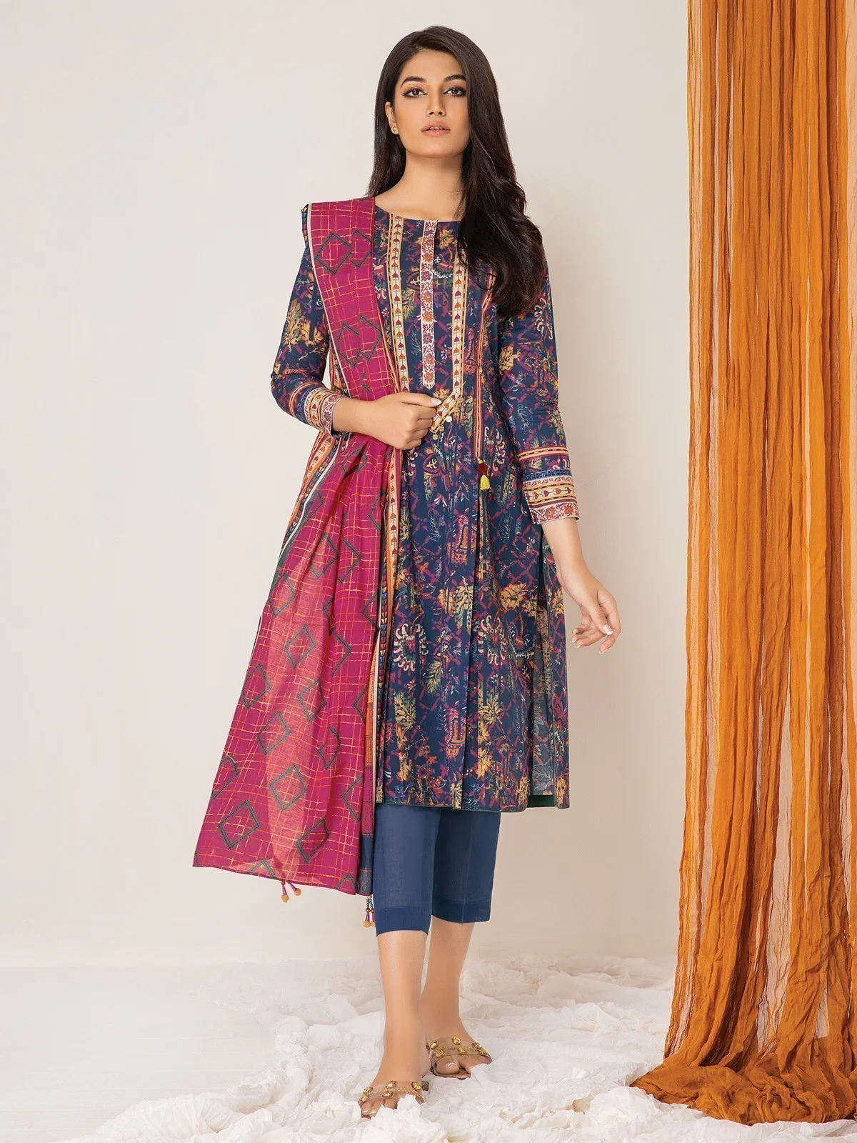 Printed Lawn Shirt Dupatta - EWU21A1-20592