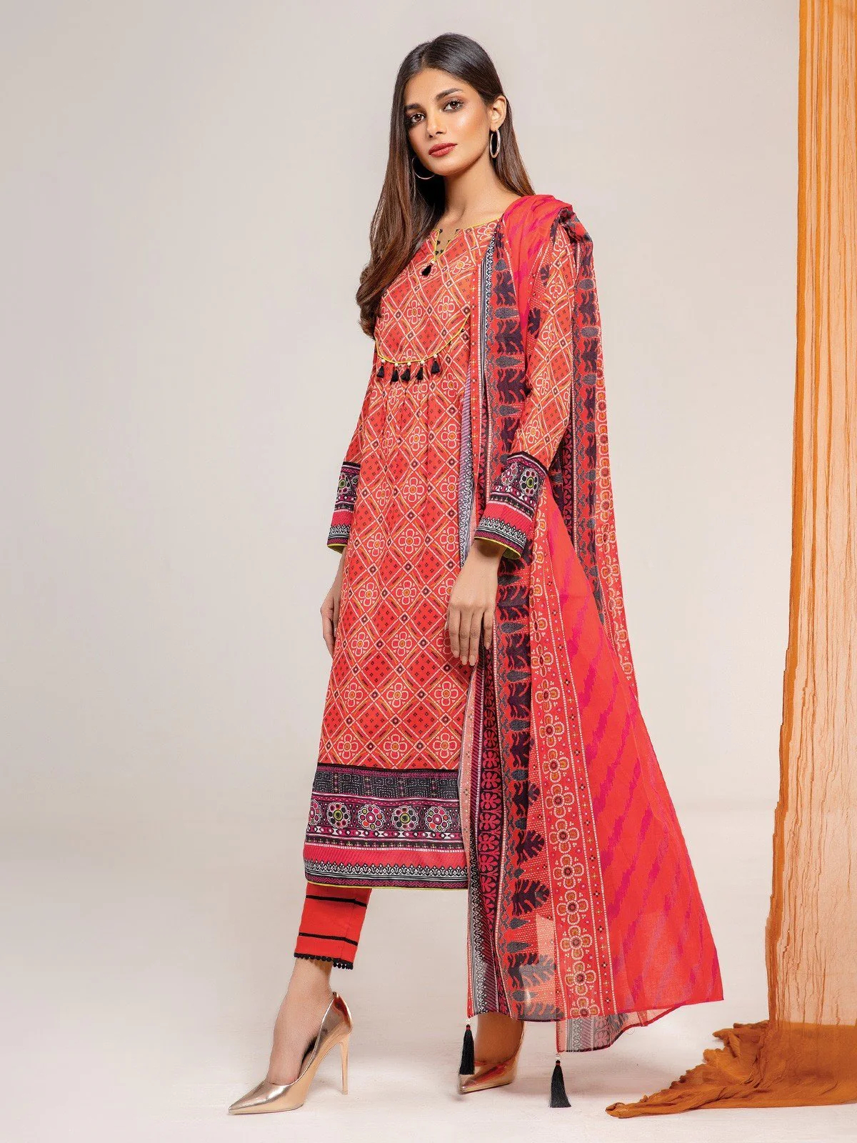 Printed Lawn Shirt Dupatta - EWU21A1-20594