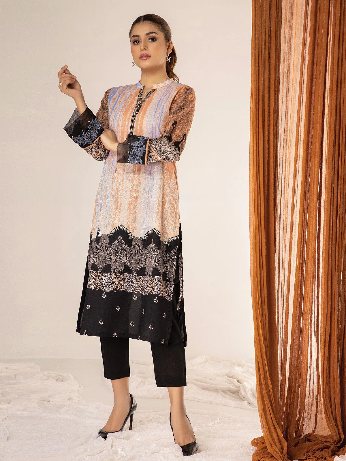 Printed Lawn Shirt - EWU21A1-20611