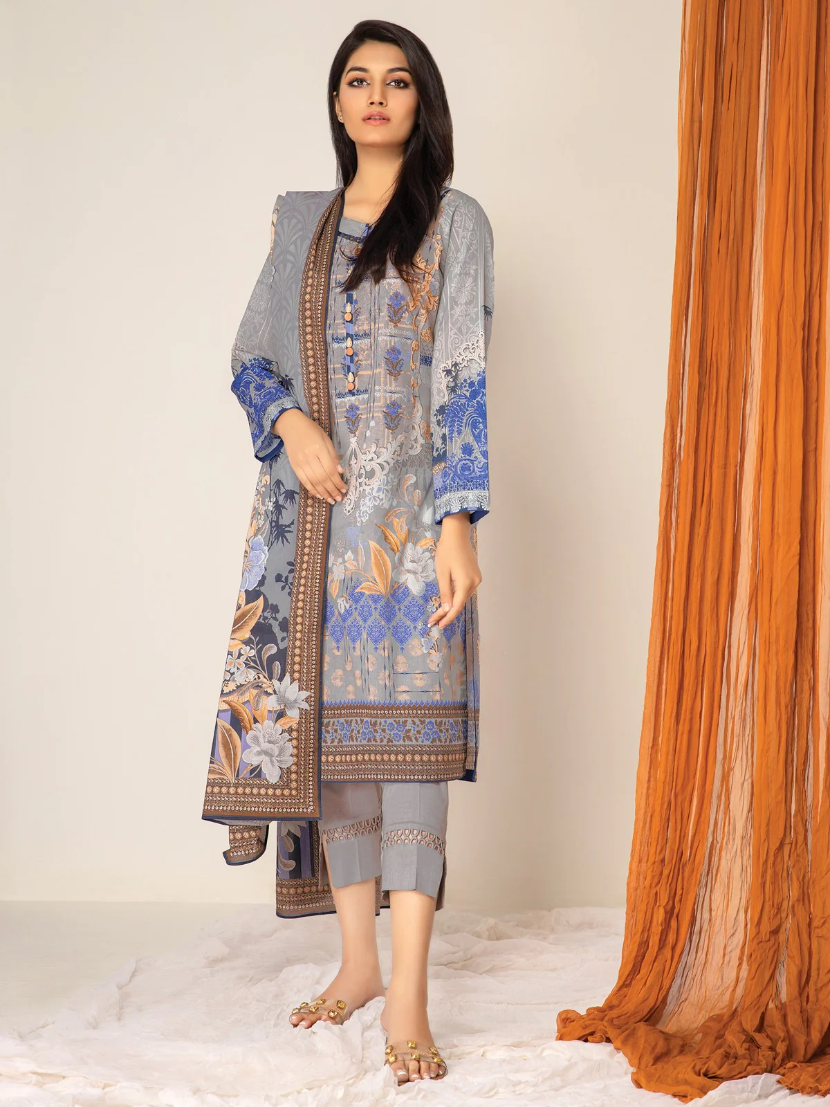 Printed Lawn Suit - EWU21A1-20620