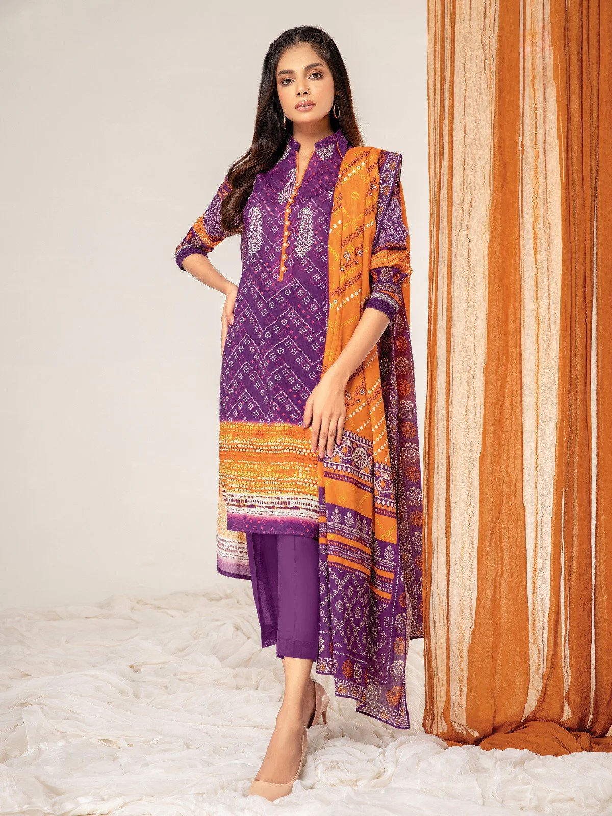 Printed Lawn Suit - EWU21A1-20623
