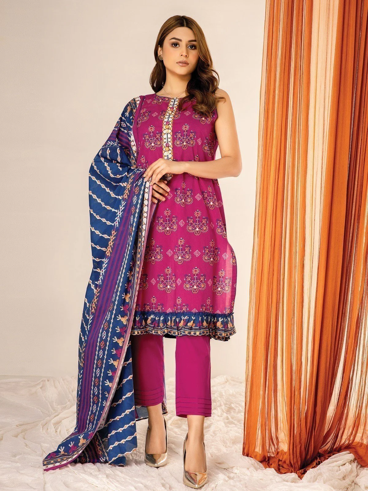 Printed Lawn Suit - EWU21A1-20628