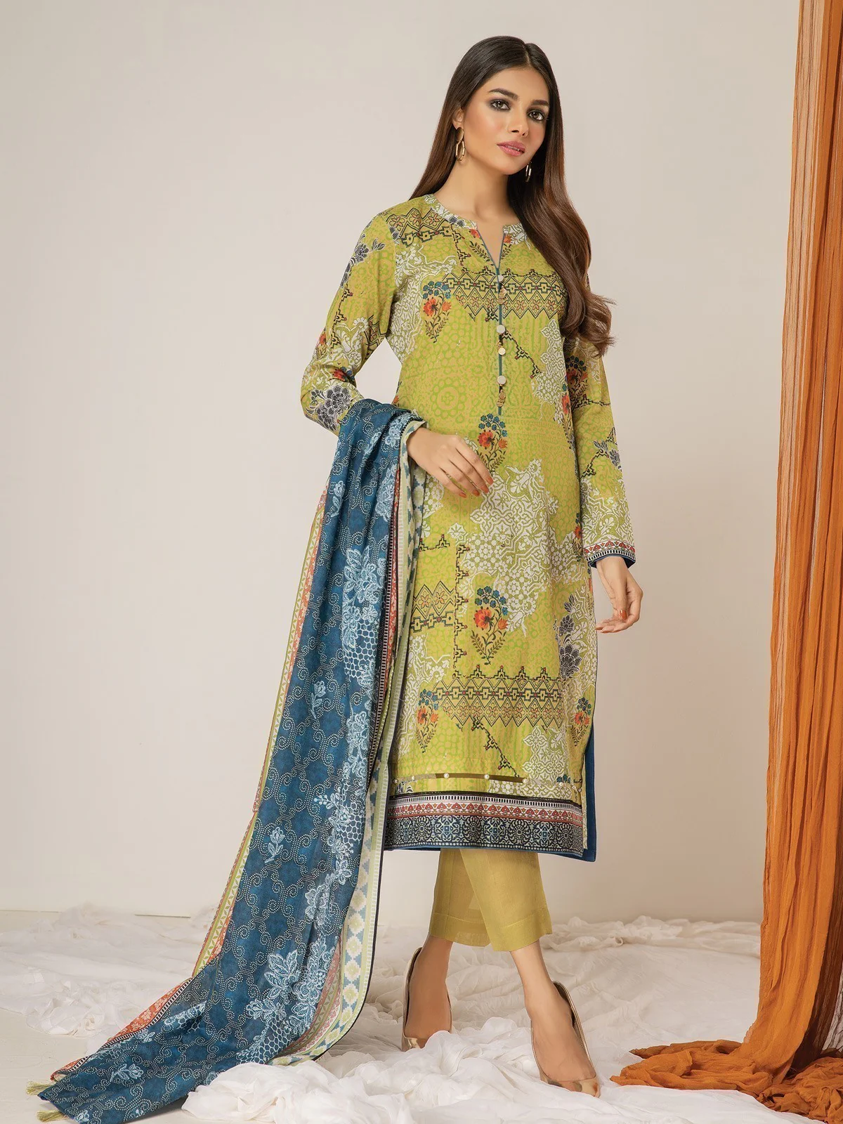 Printed Lawn Shirt Dupatta - EWU21A1-20633