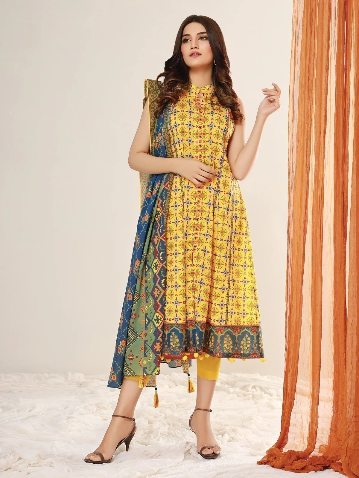 Printed Lawn Shirt Dupatta - EWU21A1-20641