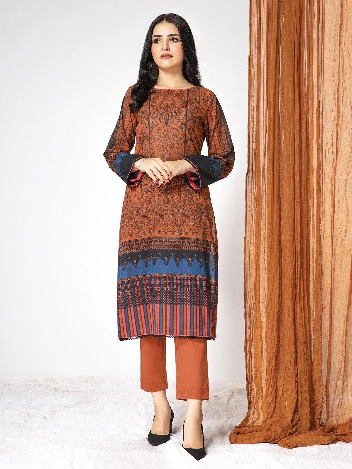 Printed Lawn Shirt - EWU21A1-20664
