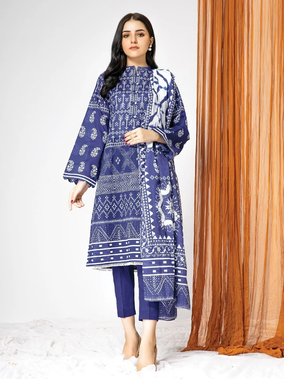 Printed Lawn Suit - EWU21A1-20665