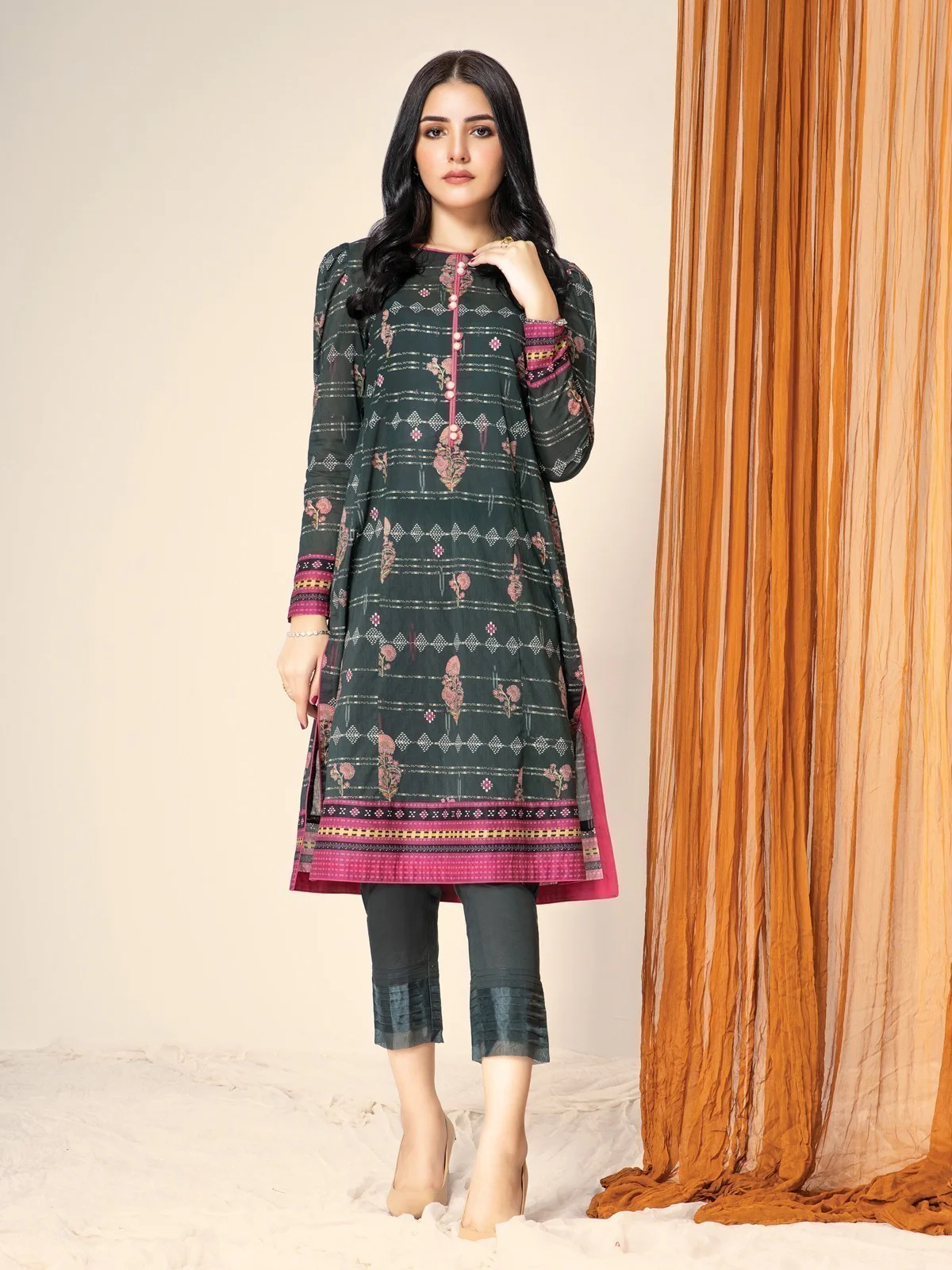 Printed Lawn Shirt - EWU21A1-20667