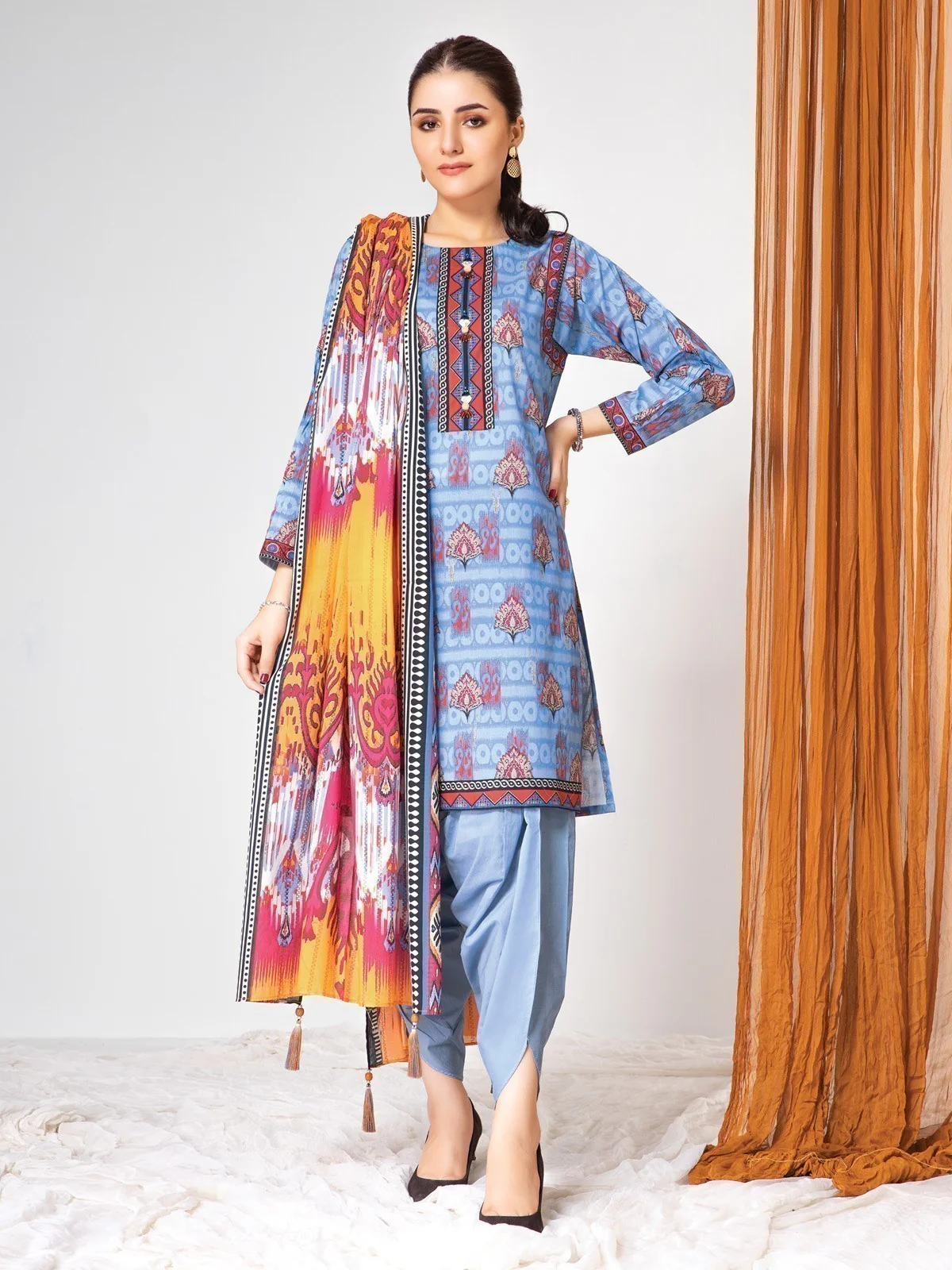 Printed Lawn Suit - EWU21A1-20679