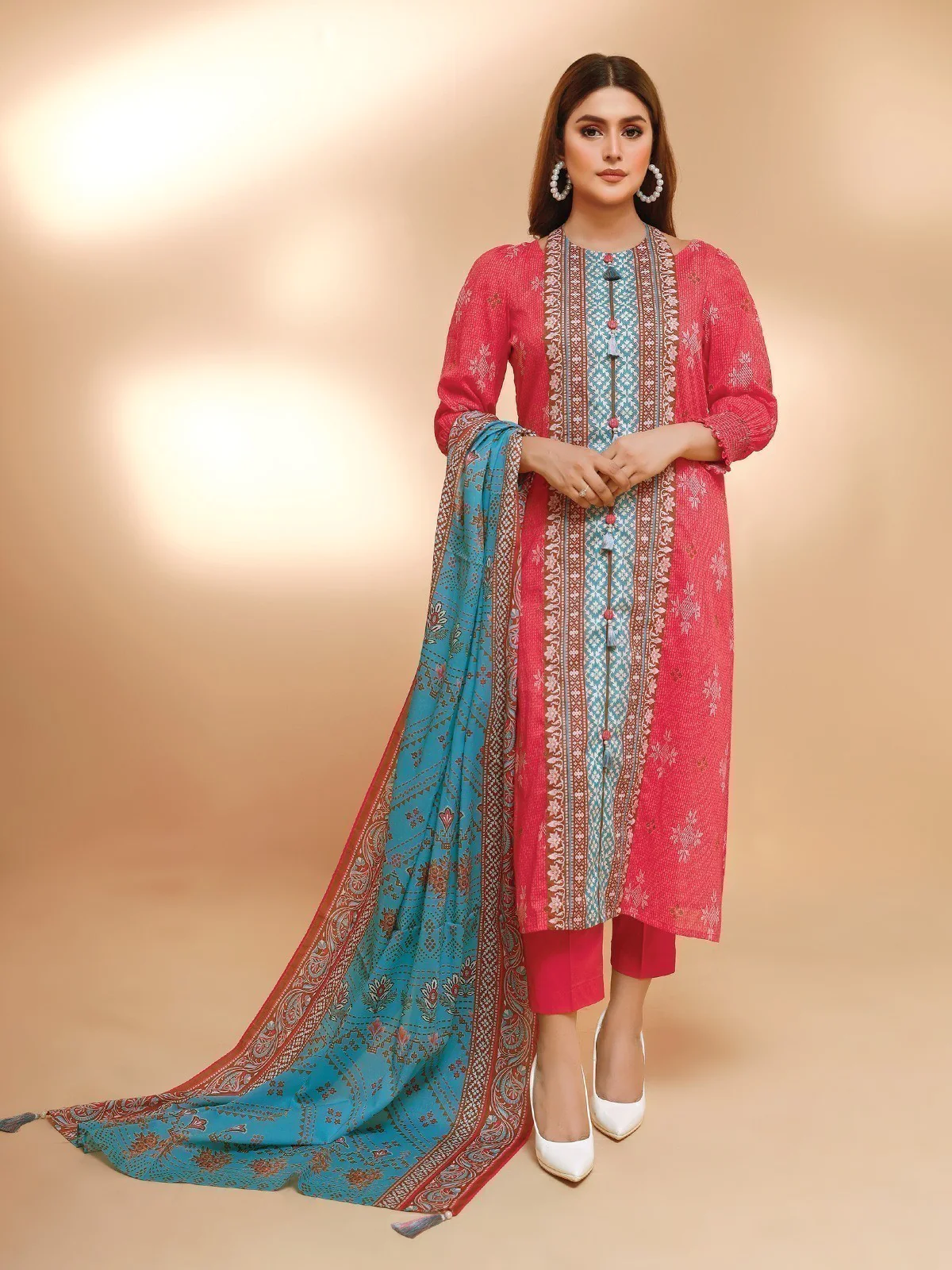 Printed Lawn Suit - EWU21A1-20774