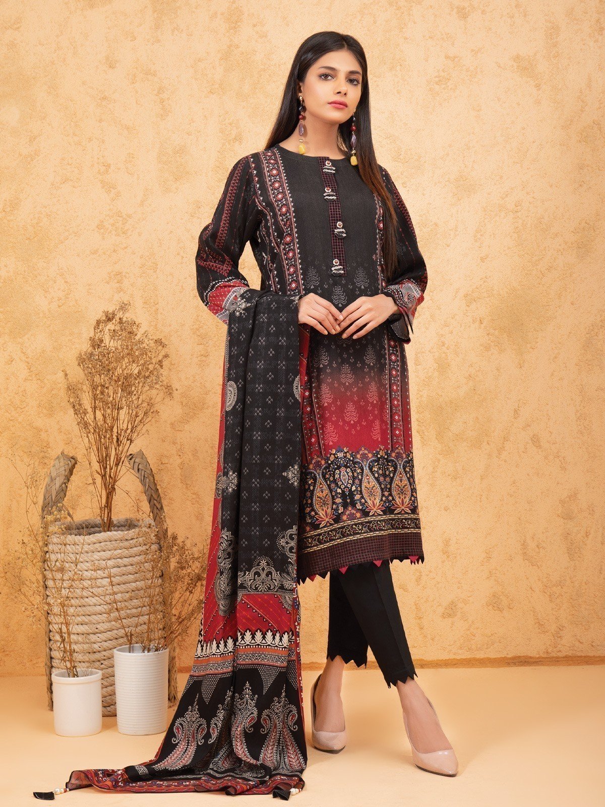 Printed Viscose Suit - EWU21A10-21390