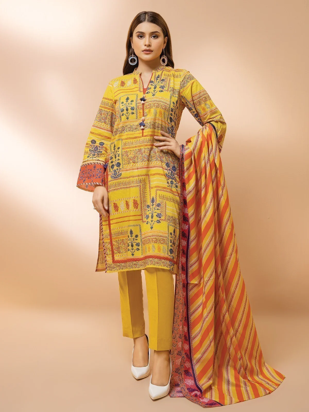 Printed Cambric Suit - EWU21A7-21245