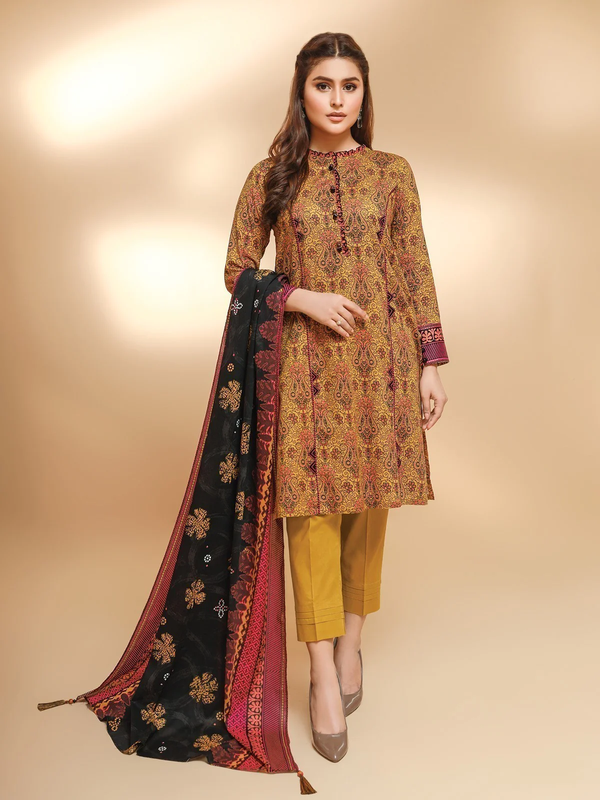 Printed Cambric Suit - EWU21A7-21246