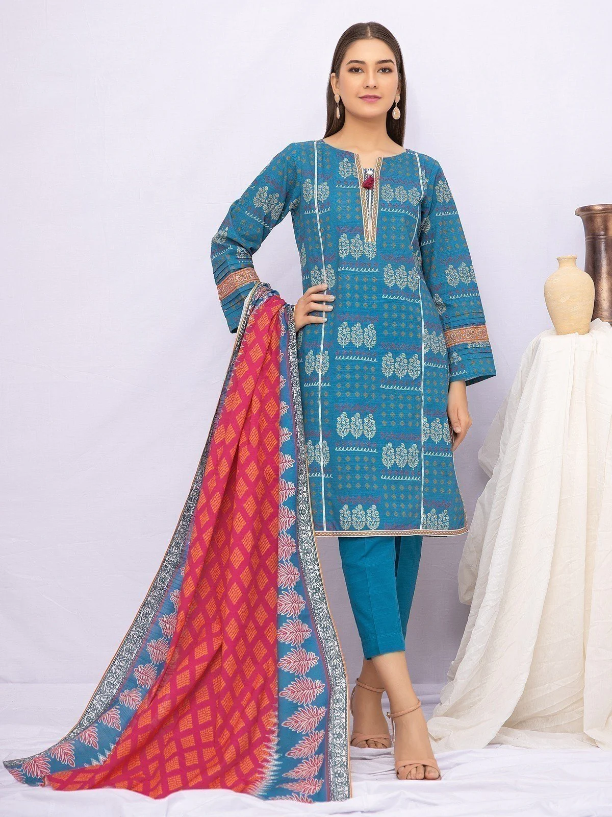 Printed Khaddar Suit - EWU21A9-21481