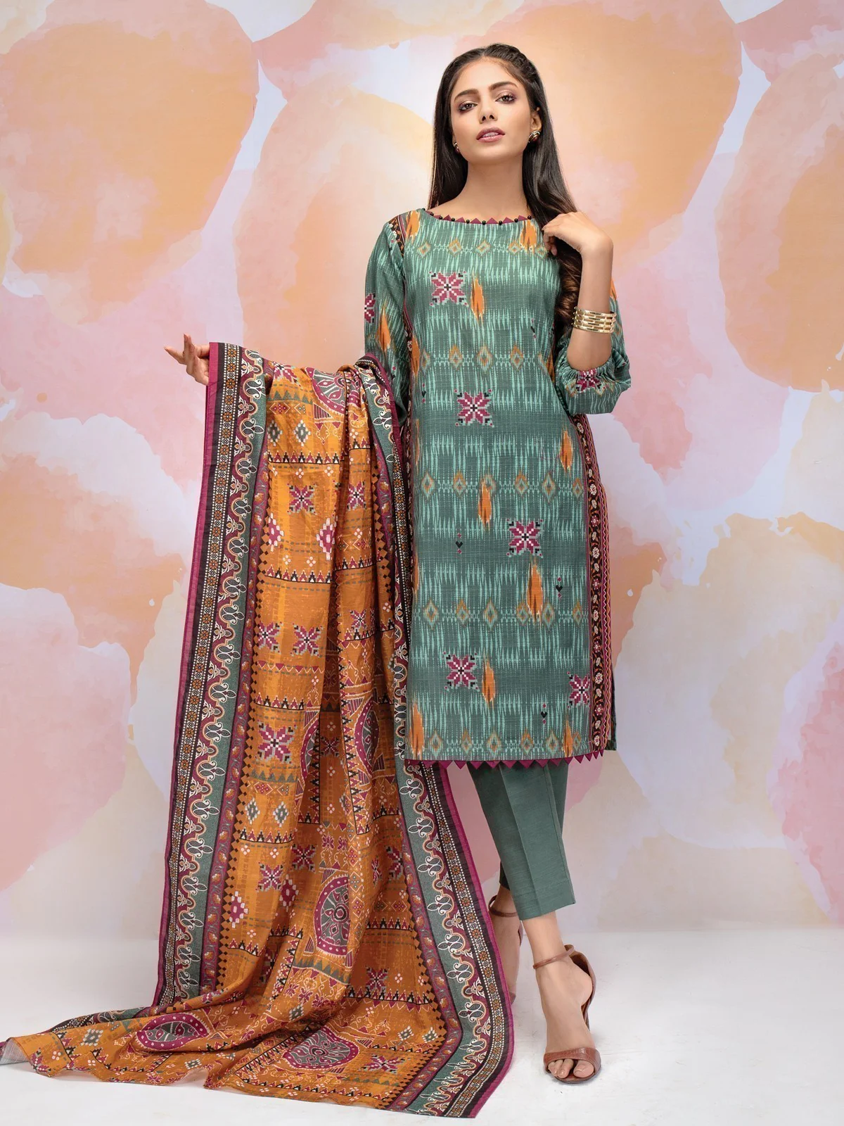 Printed Khaddar Suit - EWU21A9-21506