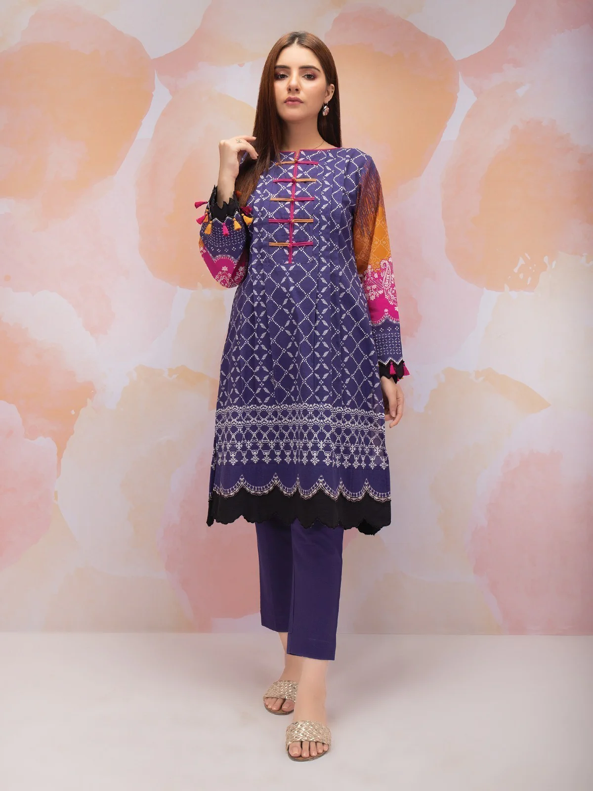 Printed Khaddar Shirt Trouser - EWU21A9-21560