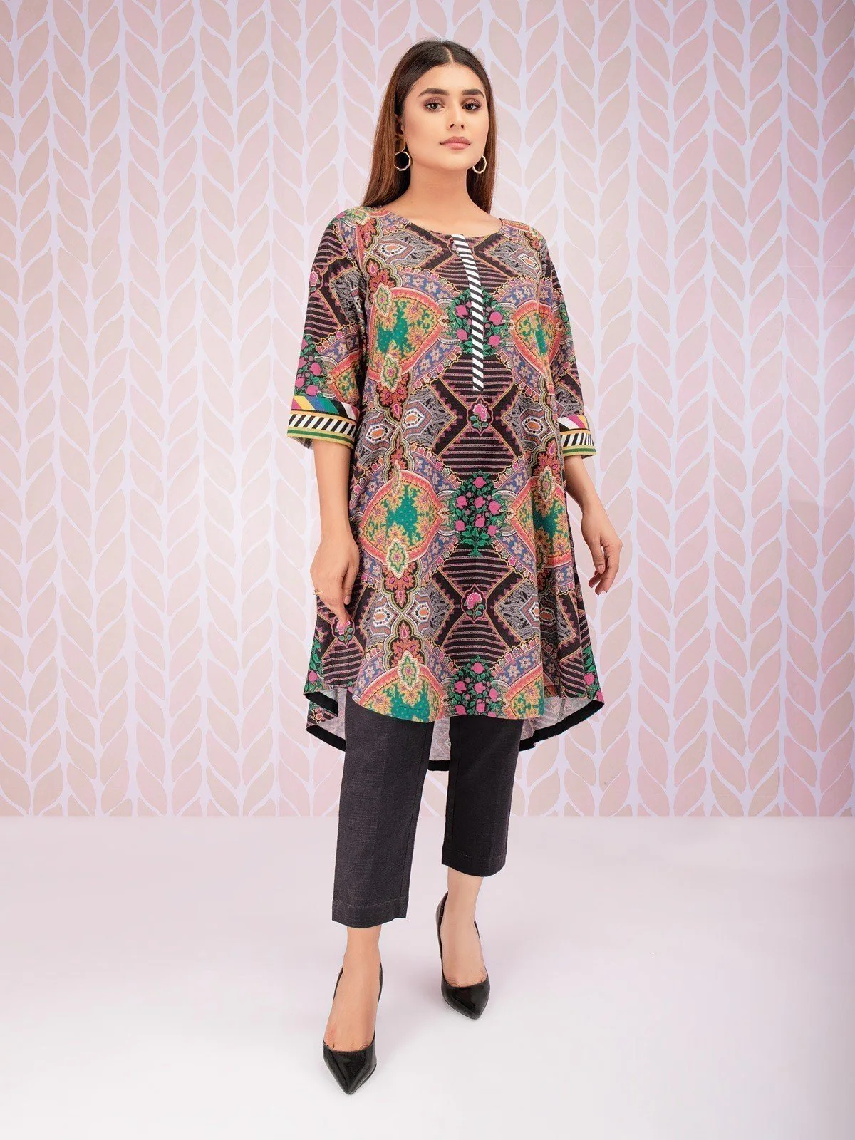 Printed Khaddar Shirt - EWU21A9-21579