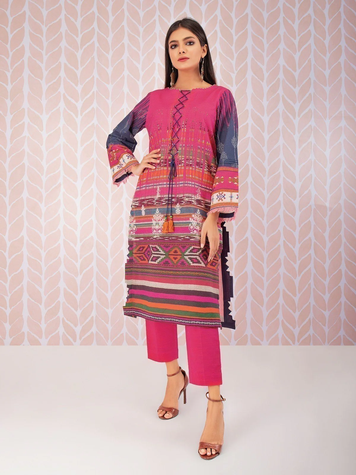 Printed Khaddar Shirt - EWU21A9-21592