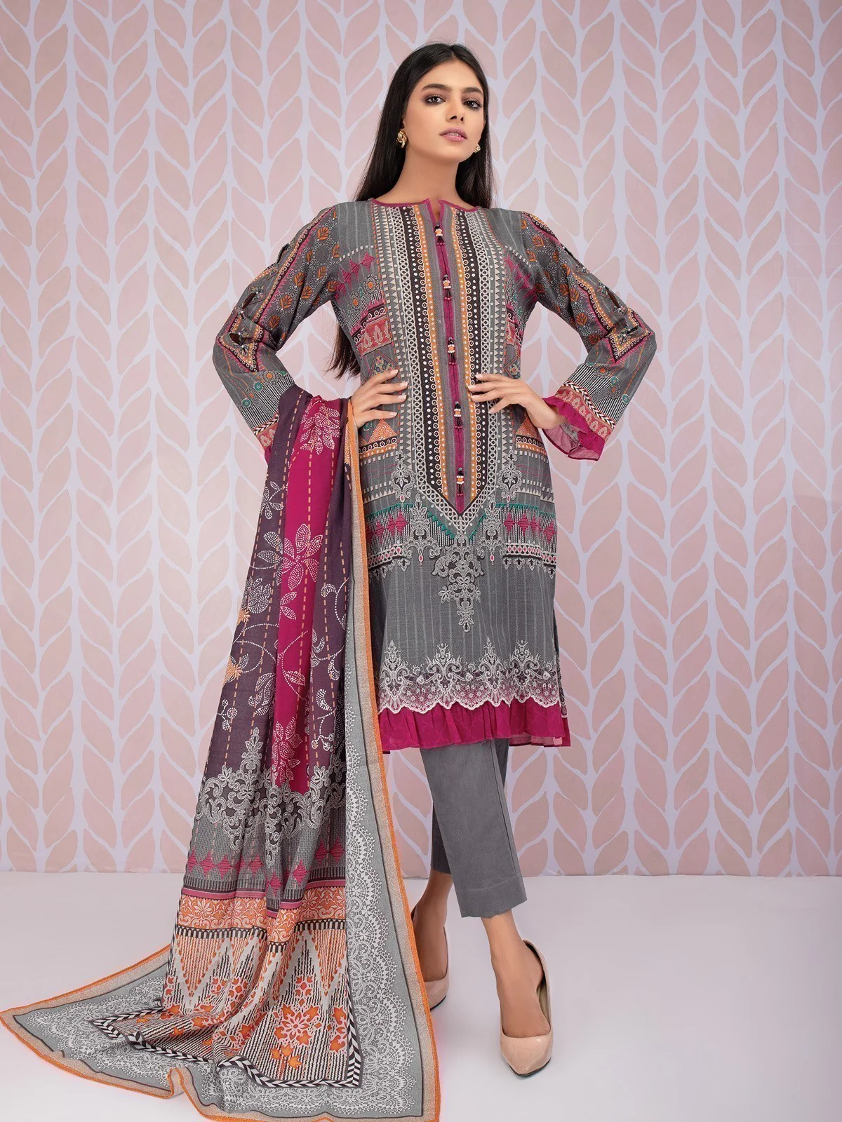 Printed Khaddar Suit - EWU21A9-21601