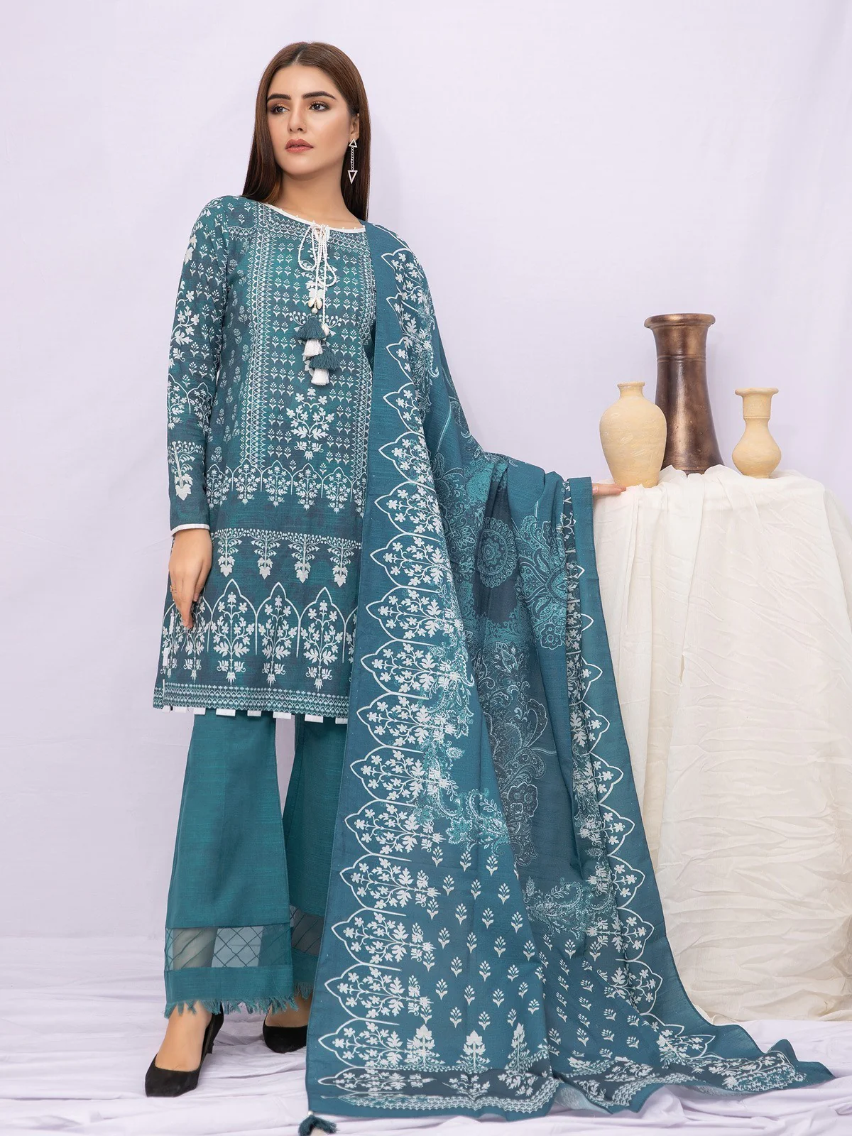 Printed Khaddar Suit - EWU21A9-21603