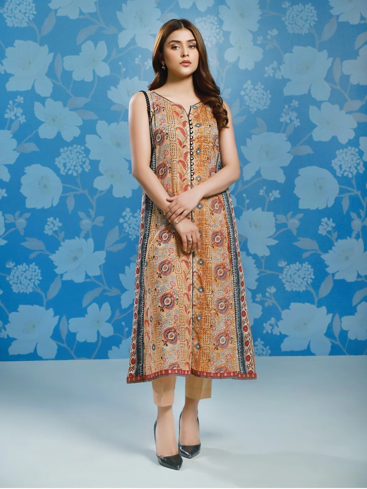 Printed Khaddar Shirt Trouser - EWU21A9-21608