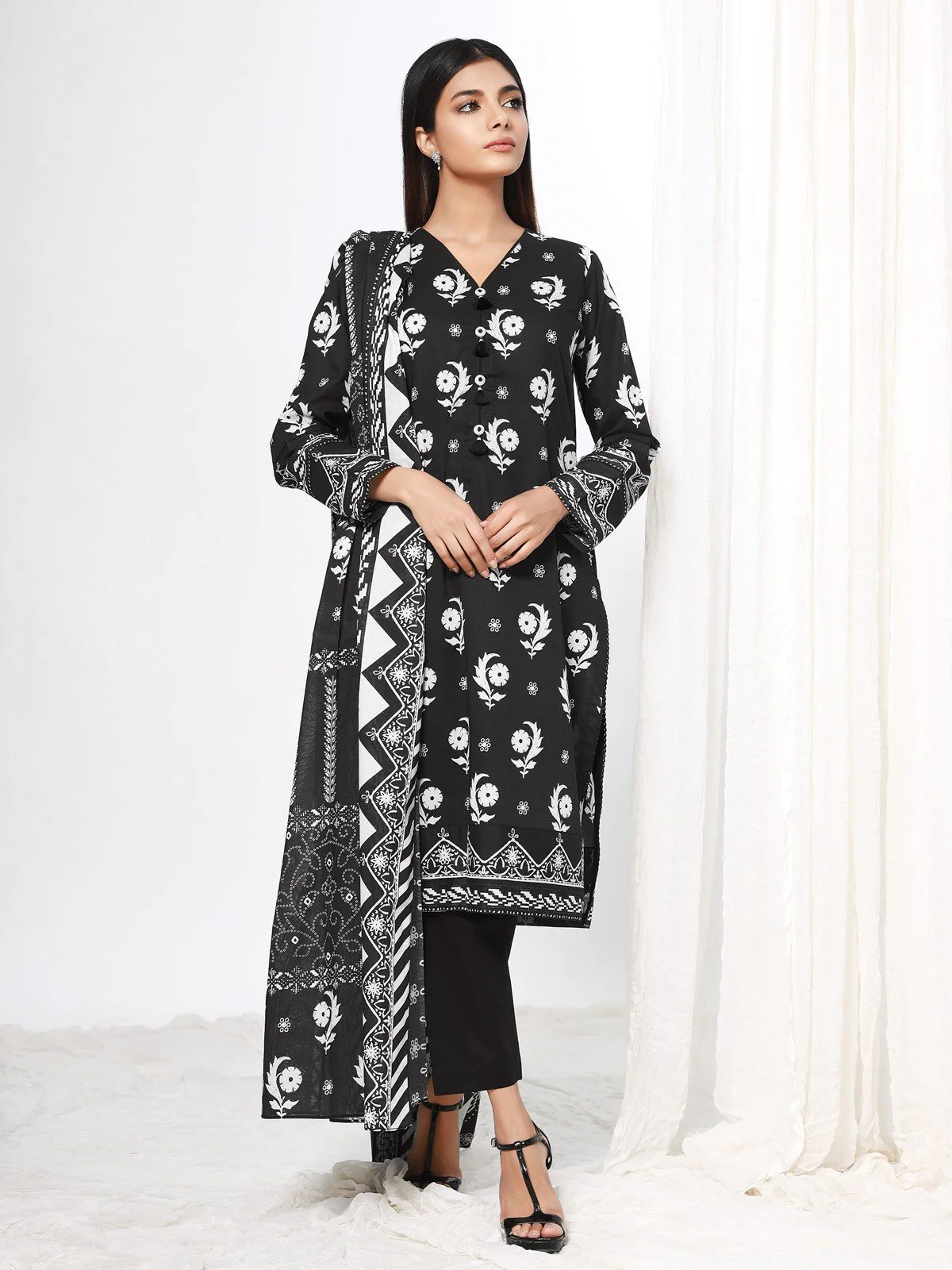Printed Lawn Shirt Dupatta - EWU21M4-21010