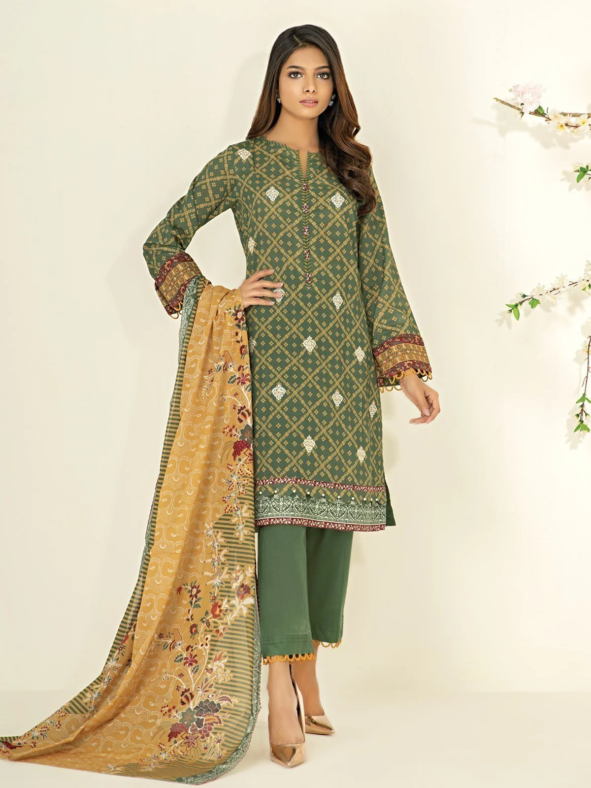 Embroidered Lawn Suit - EWU21V2-20413
