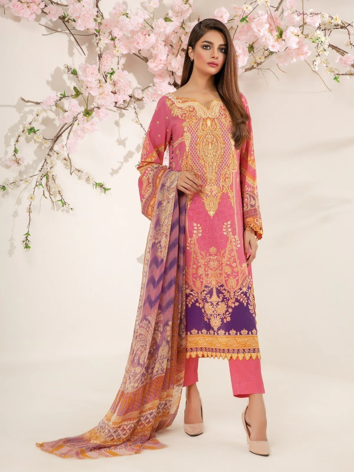 Embroidered Lawn Suit - EWU21V2-20464