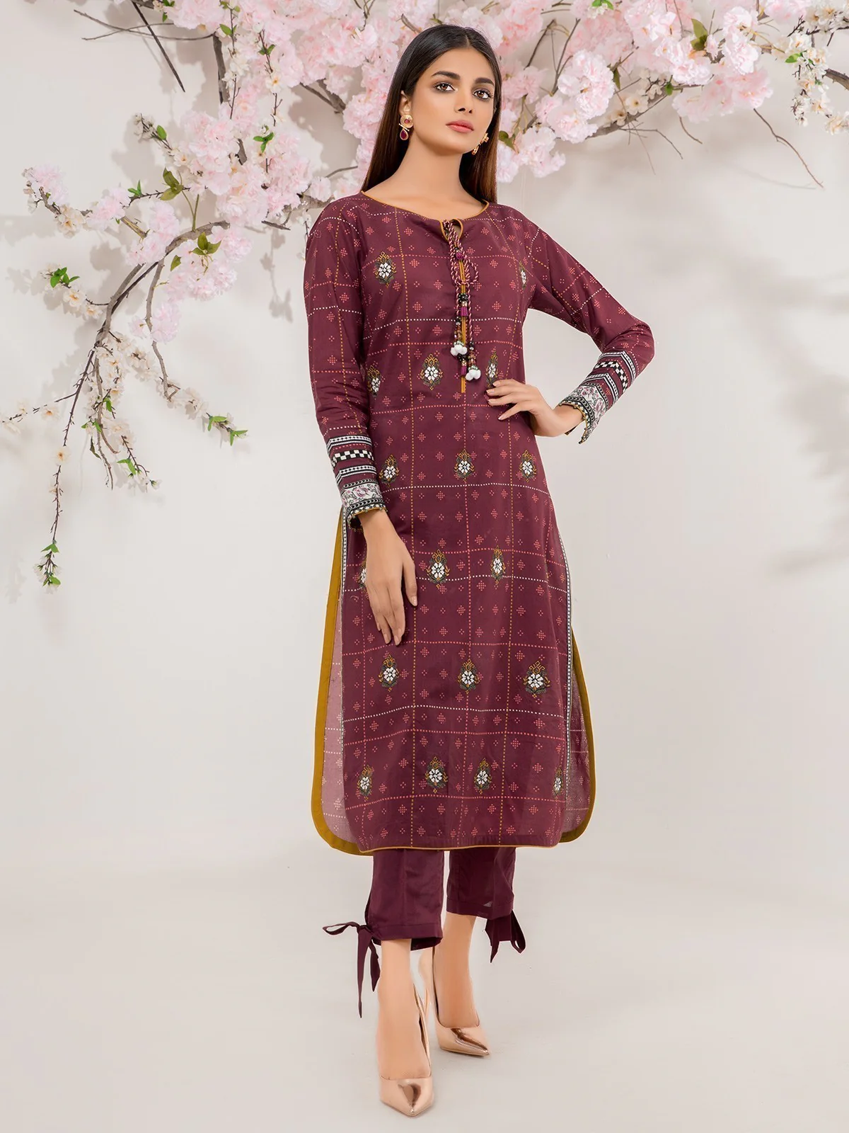 Embroidered Lawn Shirt - EWU21V2-20514