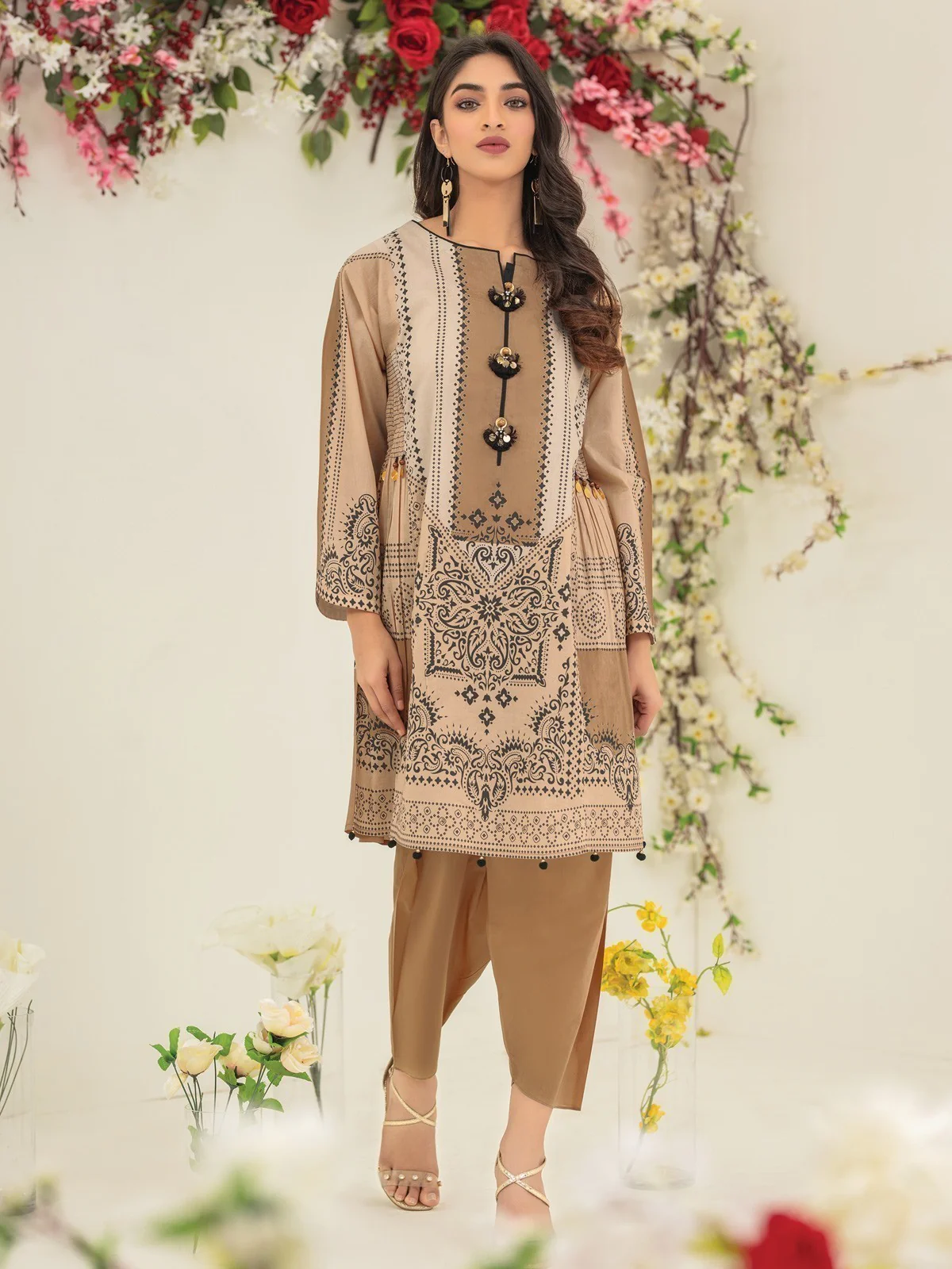 Embroidered Lawn Shirt - EWU21V2-20523