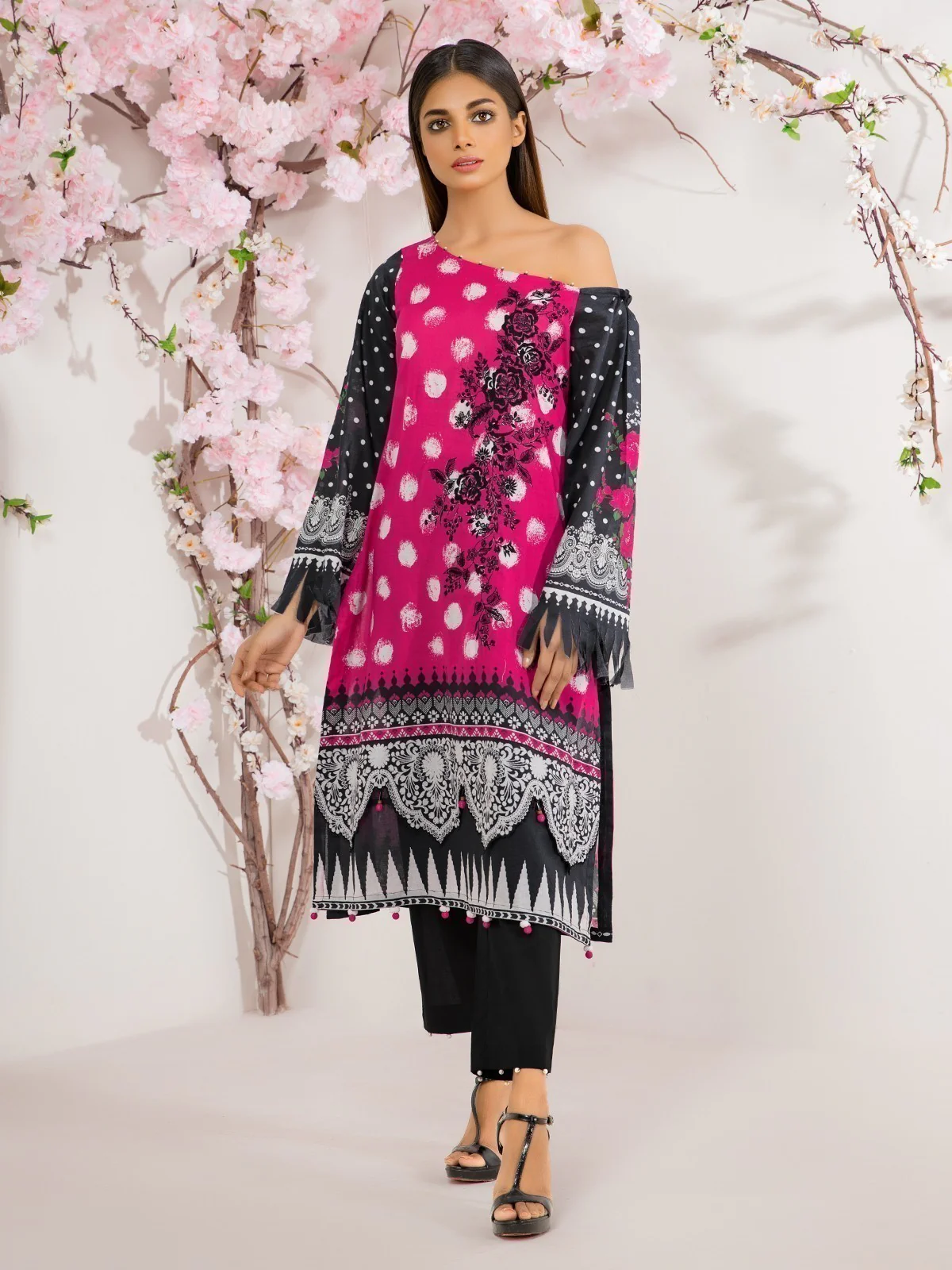 Embroidered Lawn Shirt - EWU21V2-20526