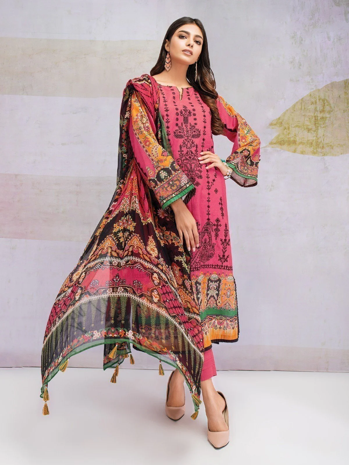 Embroidered Khaddar Suit - EWU21V8-21657