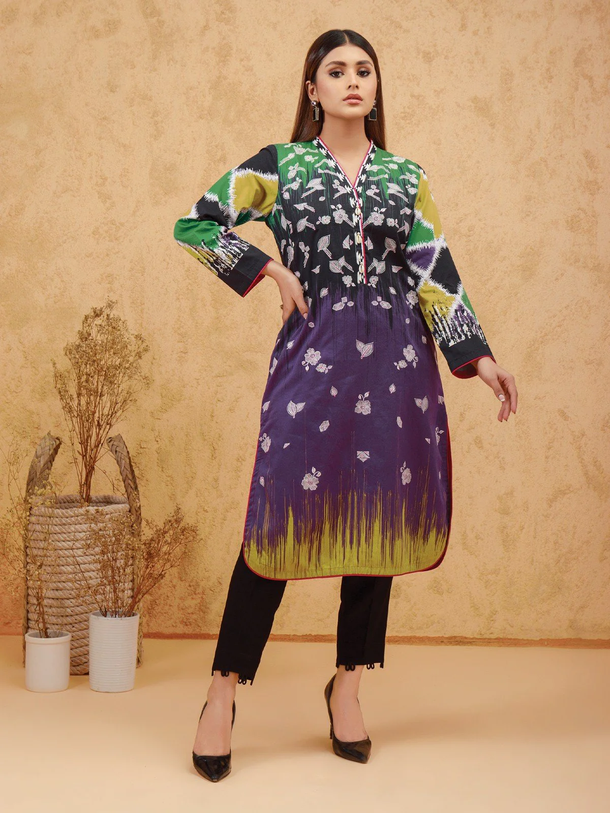 Embroidered Cotton Shirt - EWU21V8-21739