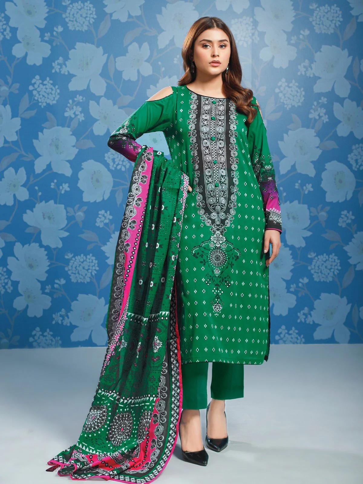 Printed Lawn Suit - EWU22A1-20767