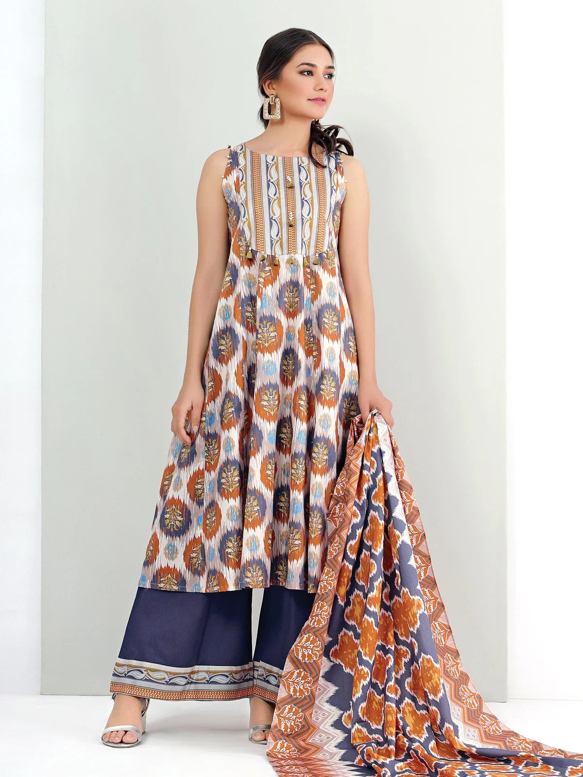 Printed Lawn Suit - EWU22A1-23009
