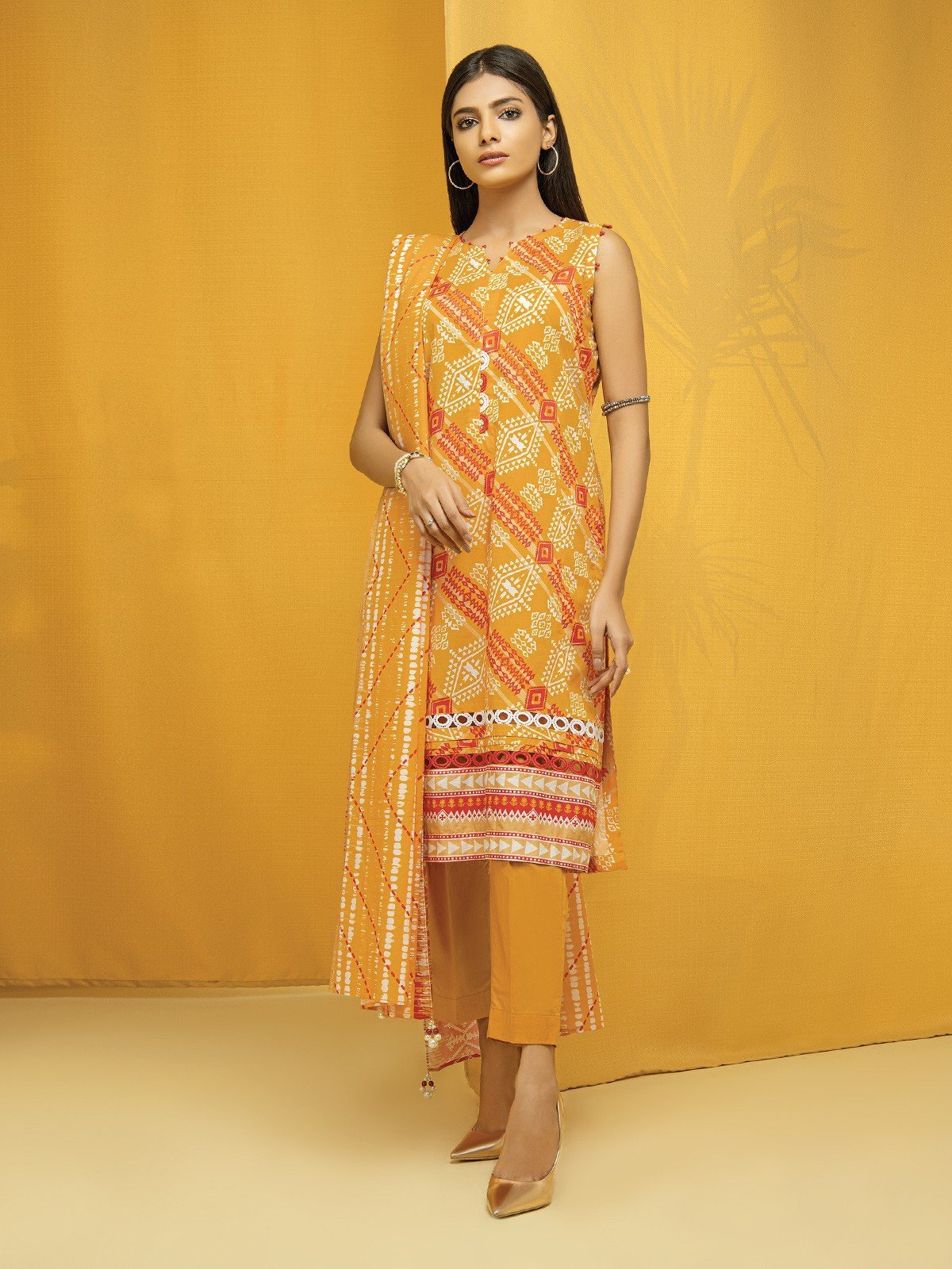 Printed Lawn Suit - EWU22A1-23020
