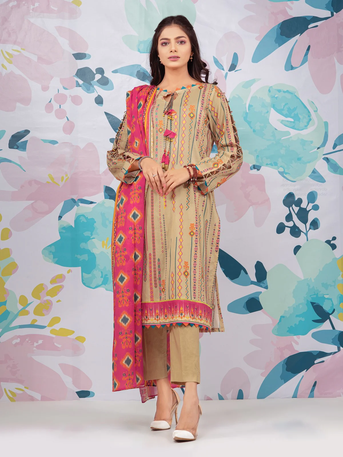 Printed Lawn Shirt Dupatta - EWU22A1-23041SD