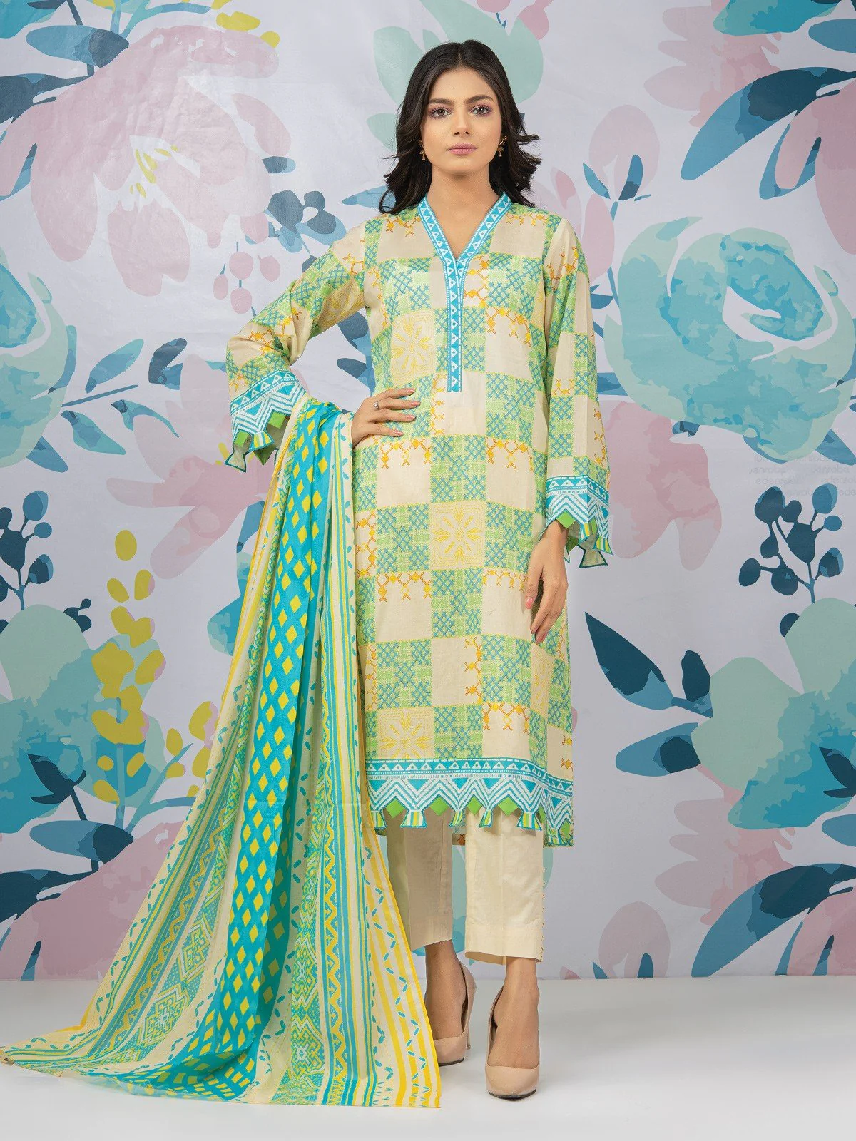 Printed Lawn Shirt Trouser - EWU22A1-23054ST