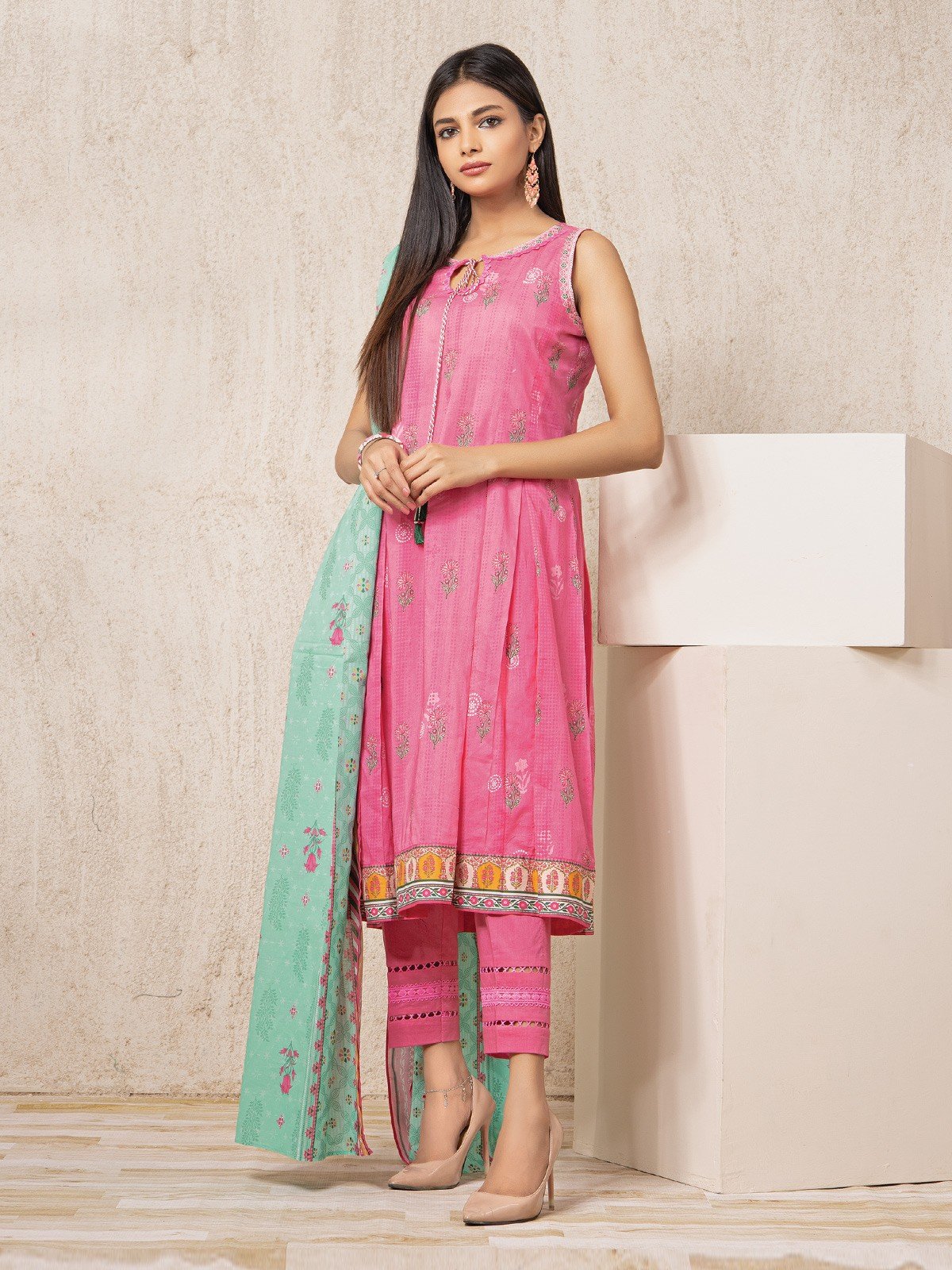 Printed Lawn Suit - EWU22A1-23074