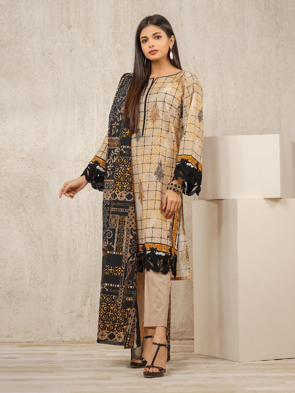 Printed Lawn Shirt - EWU22A1-23098S