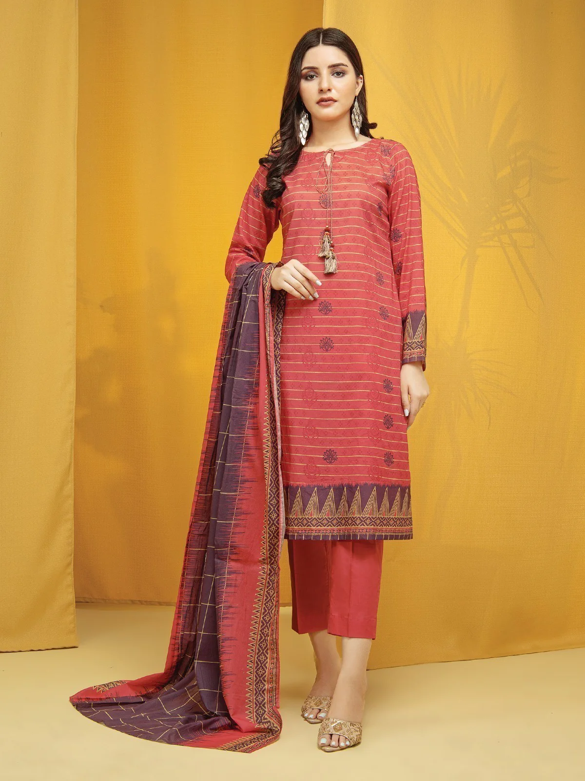 Printed Lawn Suit - EWU22A1-23154