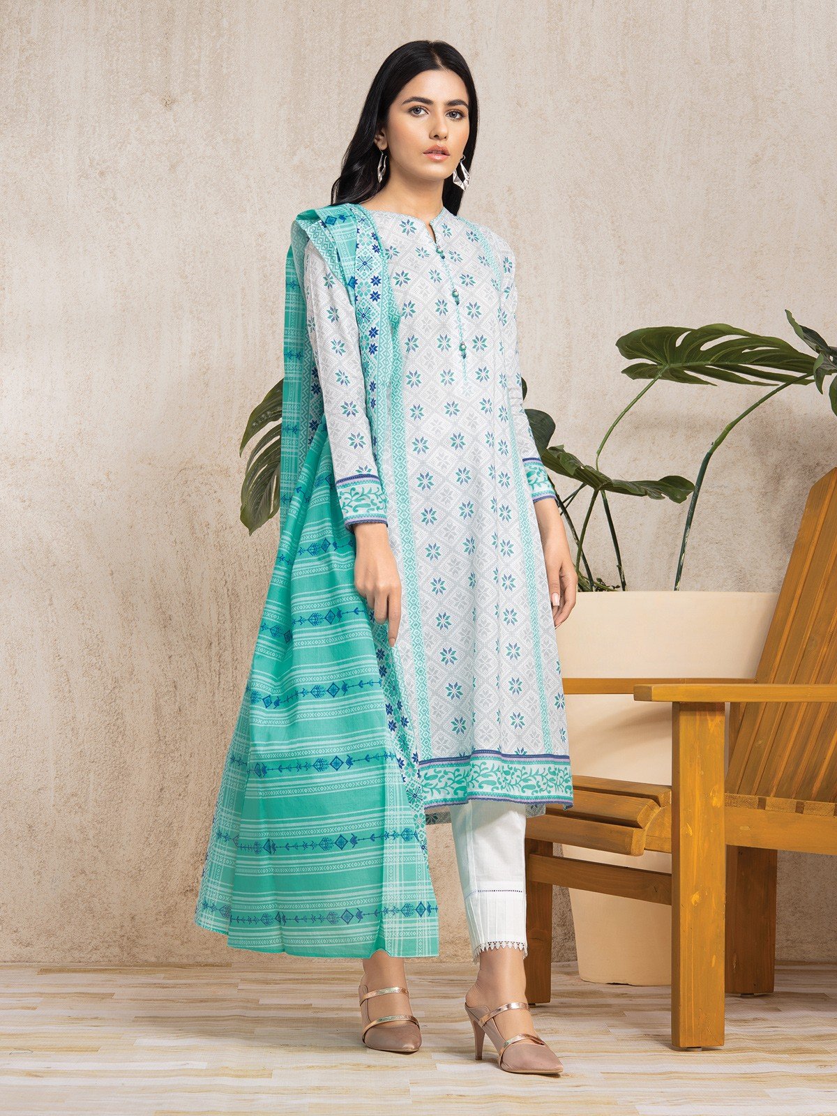 Printed Lawn Shirt - EWU22A1-23260S