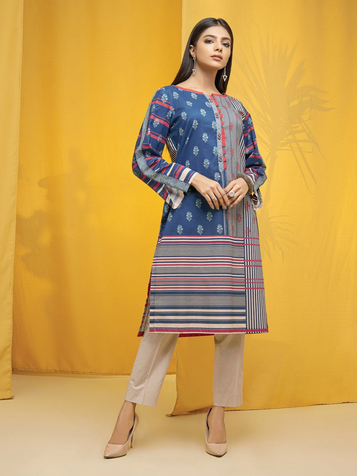 Printed Lawn Shirt - EWU22A1-23338S