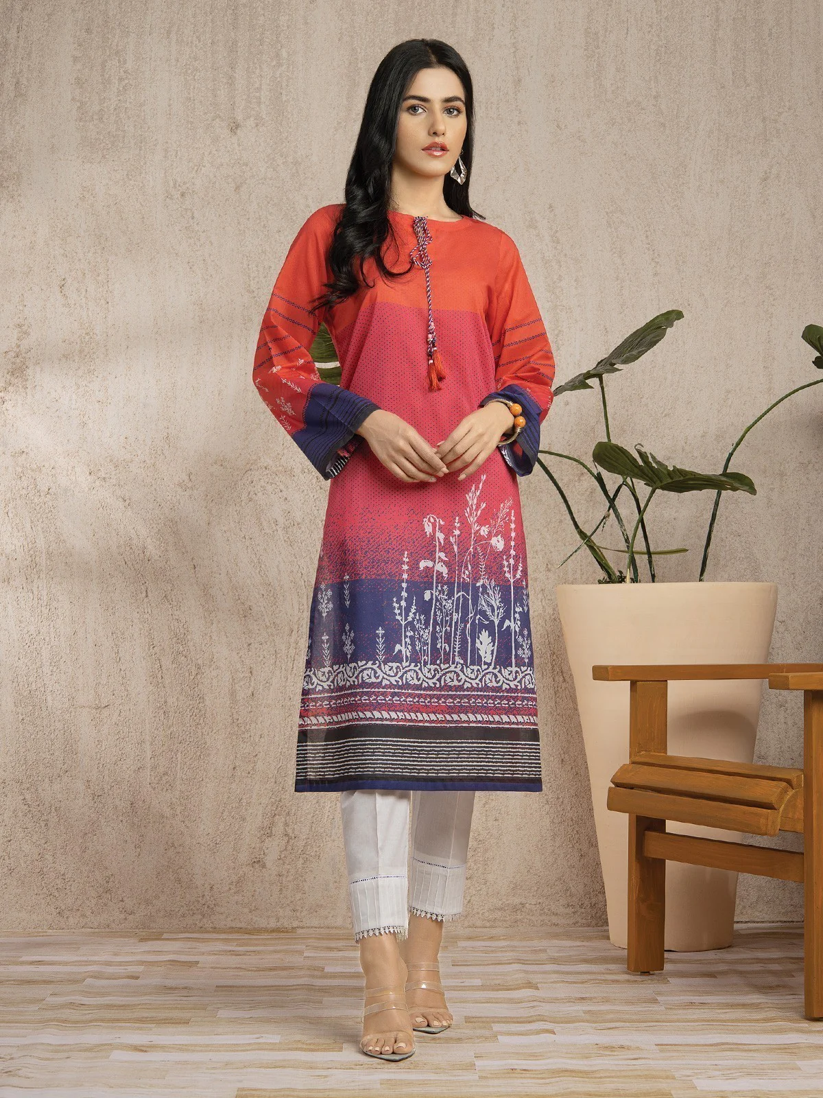 Printed Lawn Shirt - EWU22A1-23363