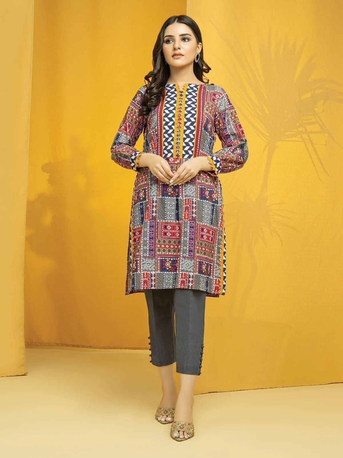 Printed Lawn Shirt - EWU22A1-23369