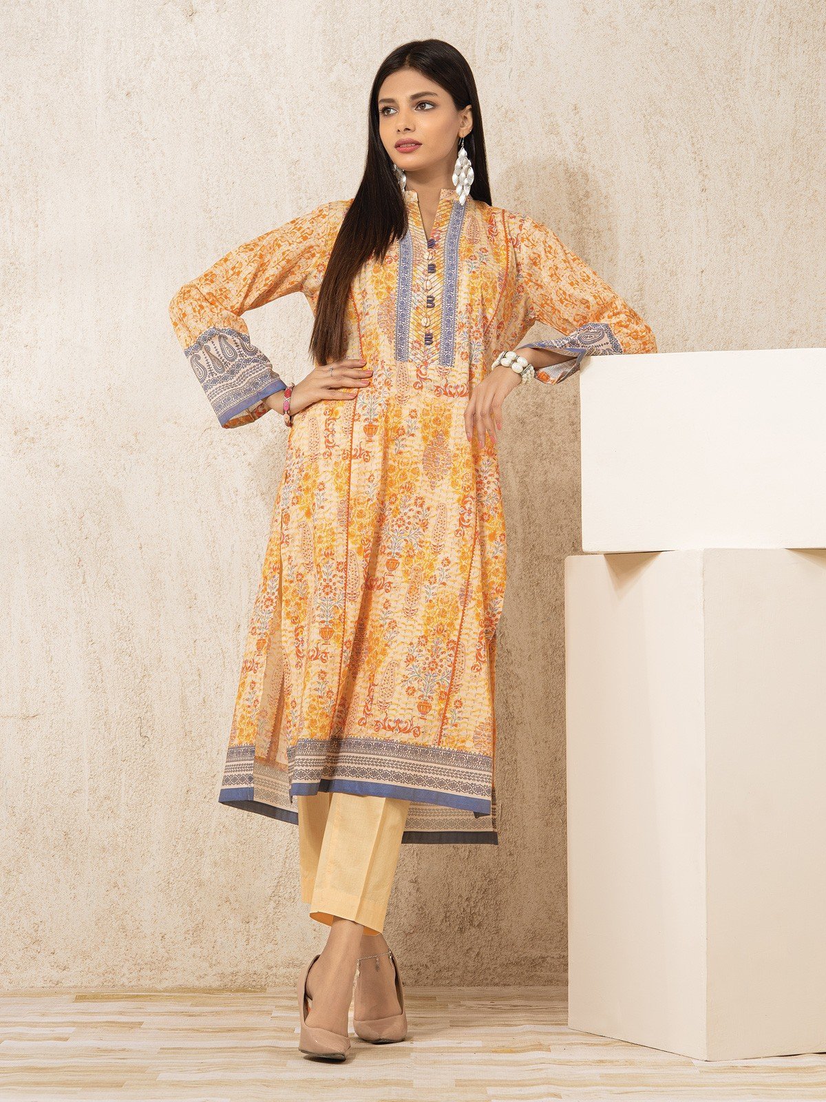 Printed Lawn Shirt - EWU22A1-23377