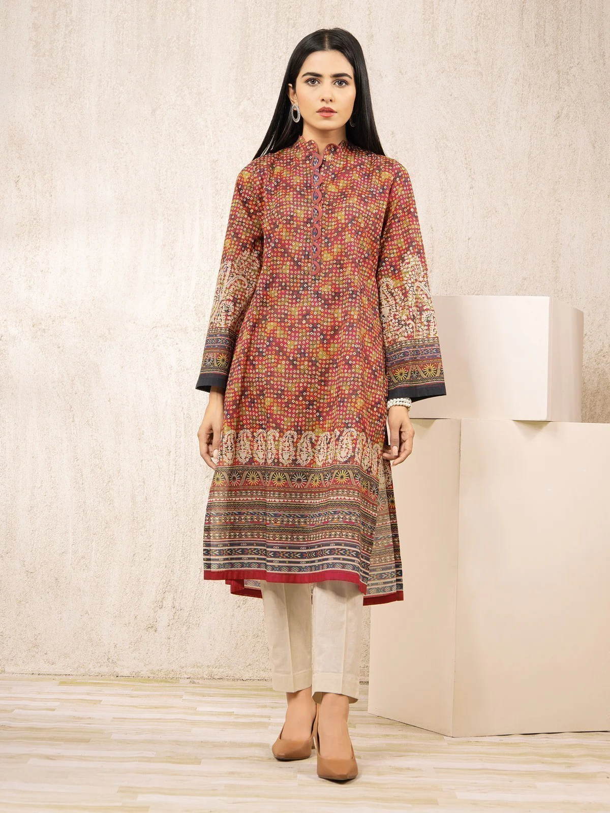 Printed Lawn Shirt - EWU22A1-23380