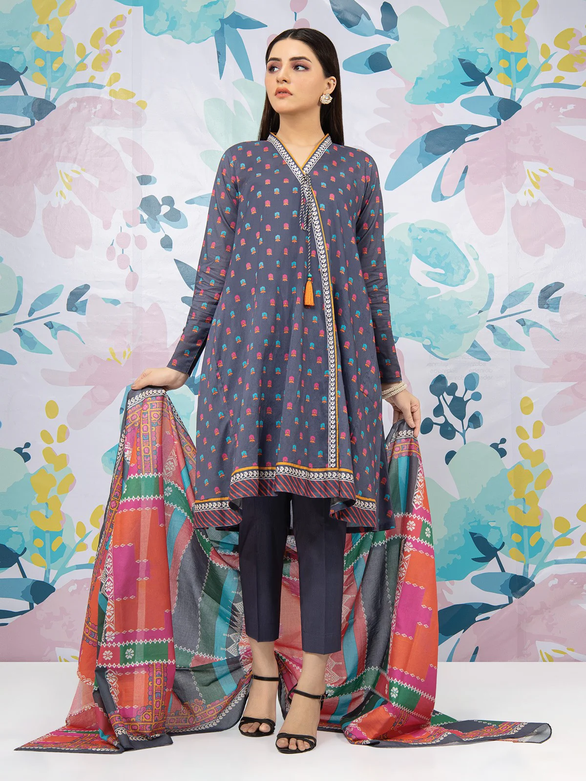 Printed Lawn Shirt Dupatta - EWU22A1-23420SD